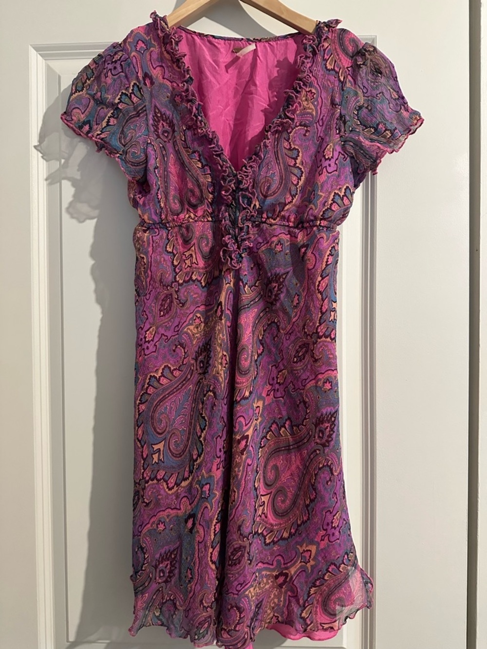 Rare find: Vintage (2009) Free People Silk Paisley Mini Dress